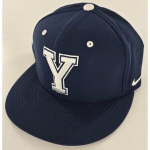Nike BYU Cougars Flat Bill Cap Hat Adult 7 1/4 College Navy Blue Brigham Young